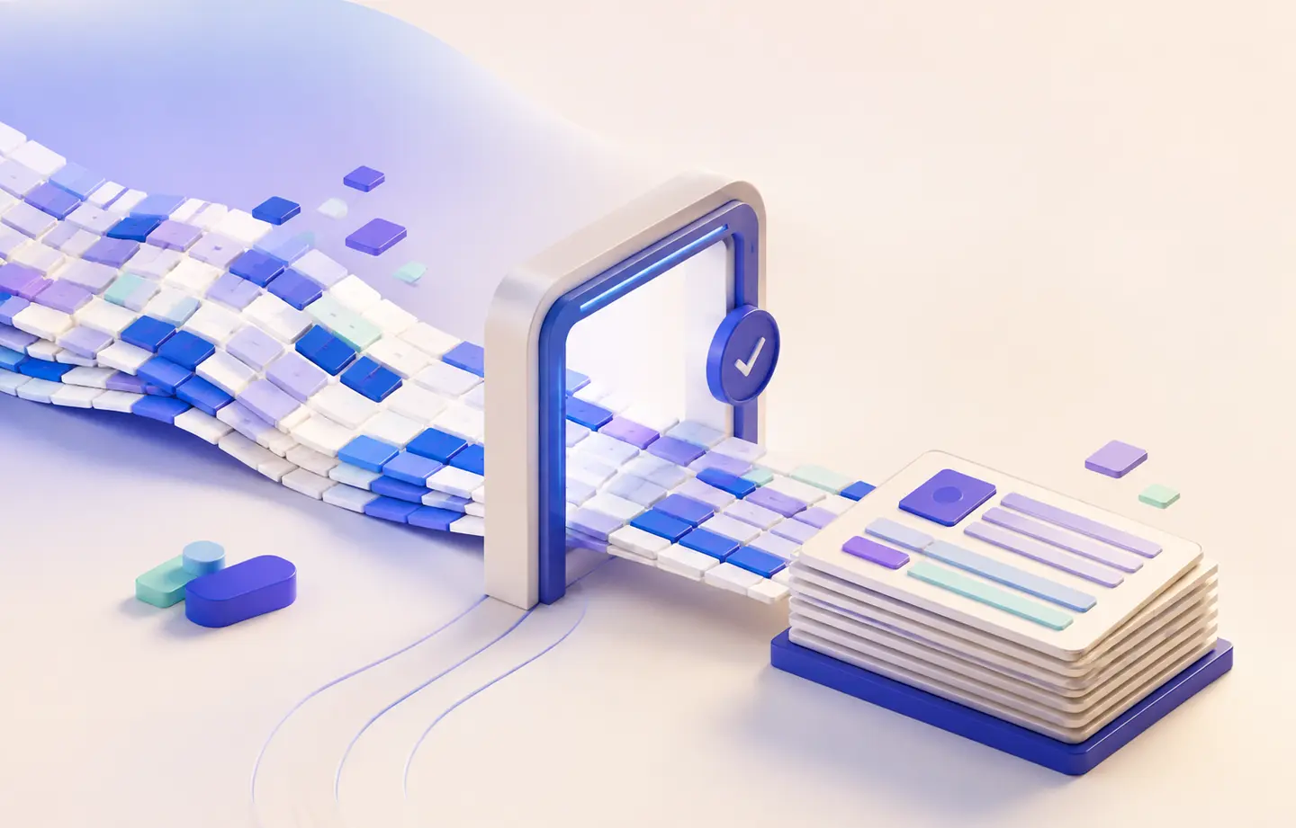 Editorial illustration of a reviewed spreadsheet bulk-editing workflow